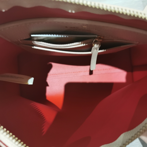 New Kate Spade tan and red leather cross body bag - Picture 5 of 10